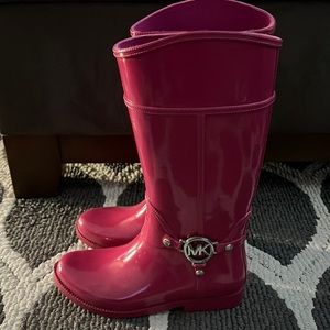 Pink Michael Kors Rain Boots